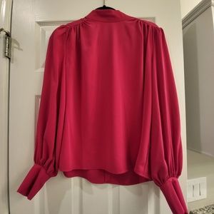Express Hot Pink Satin Long Sleeve